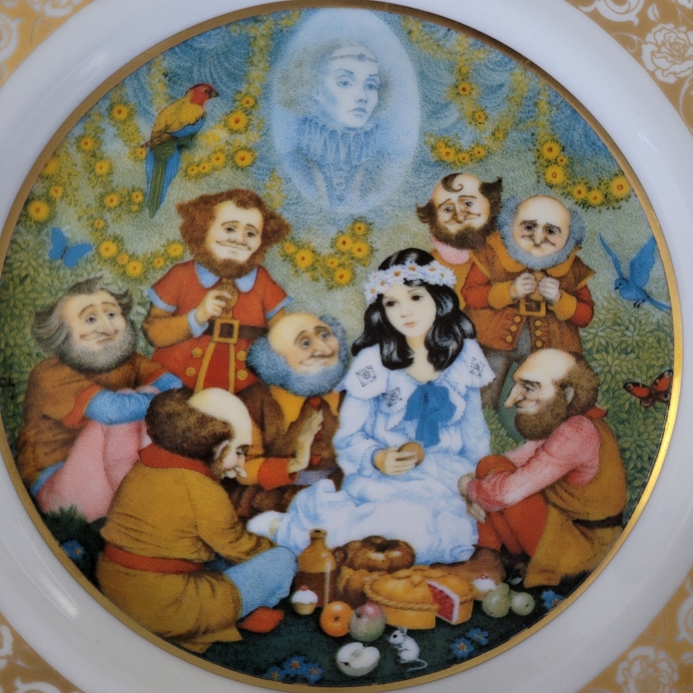 Snow-White & the Seven Dwarfs FRANKLIN PORCELAIN collectors plate